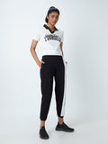 Studiofit White Text Patterned Polo T-Shirt