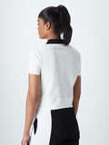 Studiofit White Text Patterned Polo T-Shirt