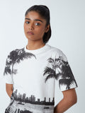 Studiofit White Graphic Design T-Shirt