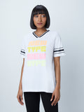 Studiofit White Printed T-Shirt