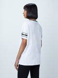 Studiofit White Printed T-Shirt
