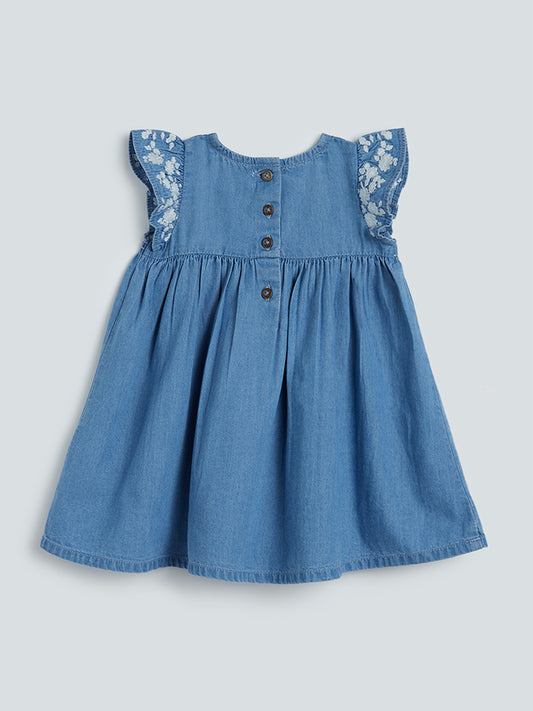 HOP Baby Blue Bow-Detail Dress