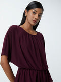 Wardrobe Wine Peplum Christy Top