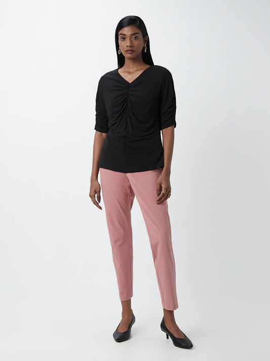 Wardrobe Black Ruched Top