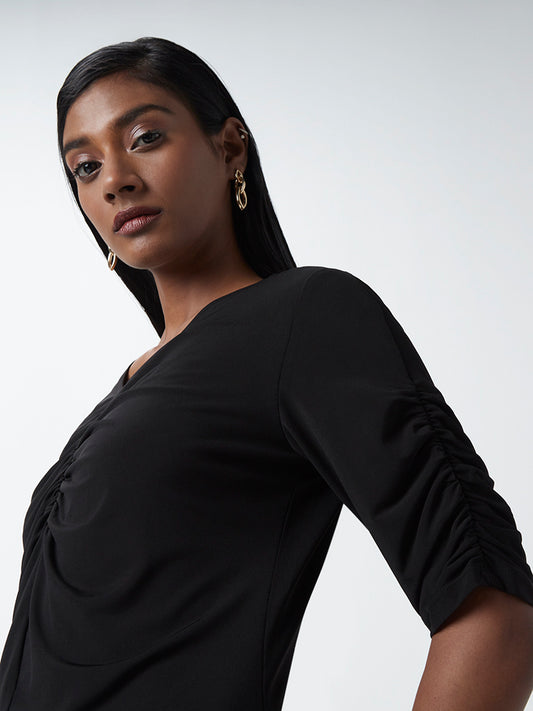 Wardrobe Black Ruched Top