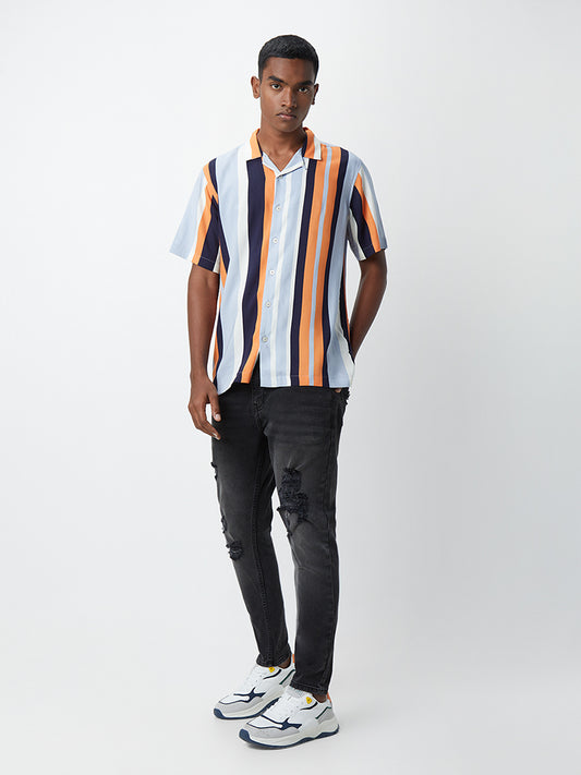 Nuon Multicolour Striped Relaxed-Fit Shirt