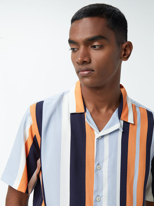Nuon Multicolour Striped Relaxed-Fit Shirt