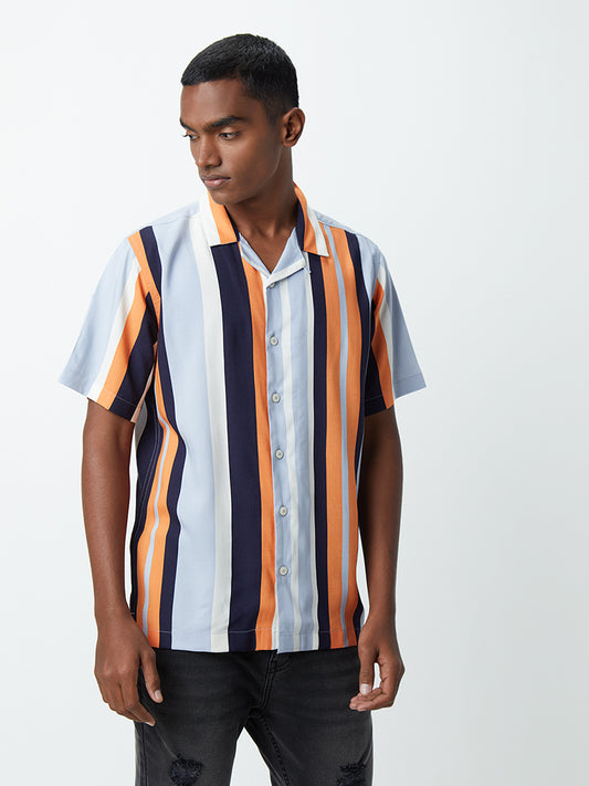 Nuon Multicolour Striped Relaxed-Fit Shirt