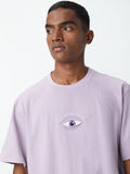 Nuon Lilac Printed Relaxed-Fit T-Shirt
