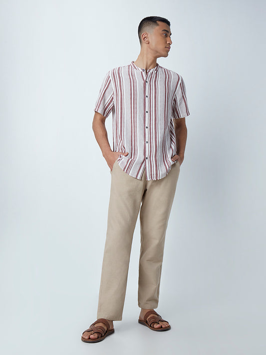 ETA White Striped Resort-Fit Shirt