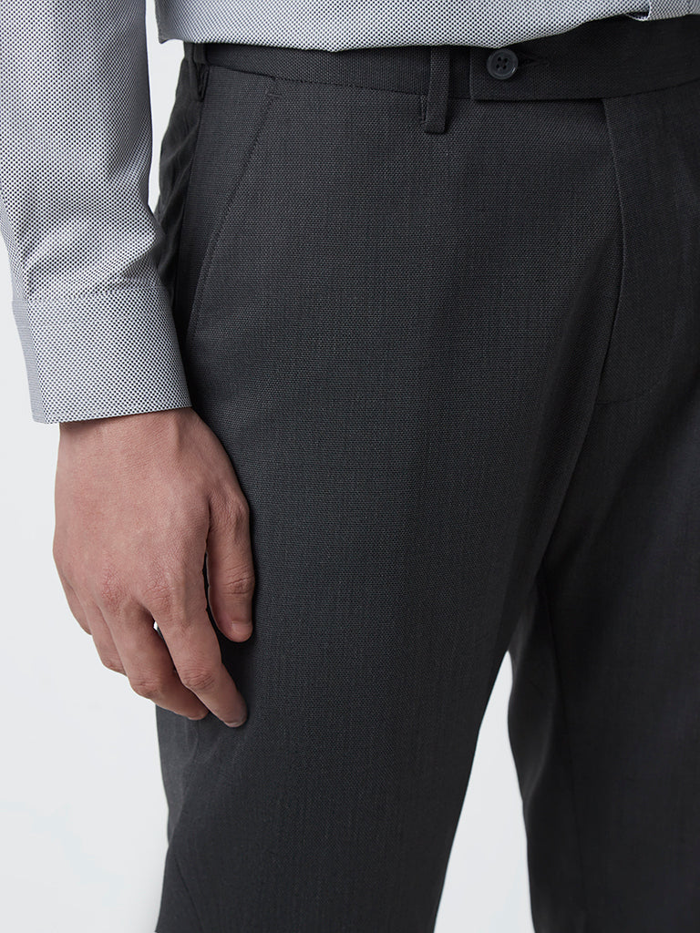 Charcoal Grey Suit Trousers for Men  Fursac P3VOXAAC0822