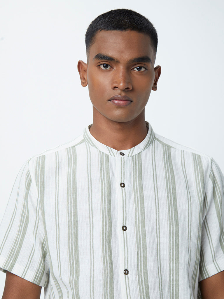 ETA Sage Striped Resort-Fit Shirt