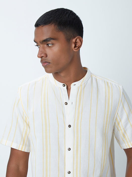 ETA Yellow Stripe Pattern Shirt