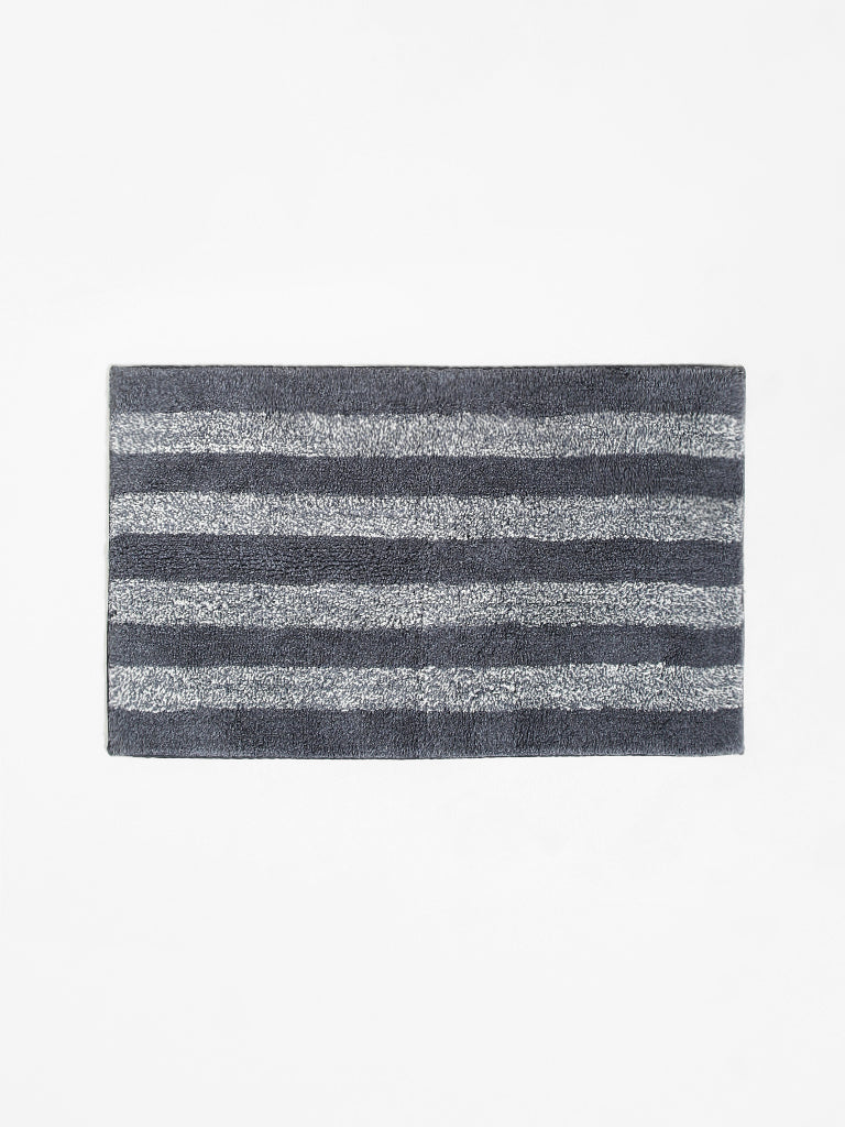 Westside Home Grisaille Striped Bath Mat