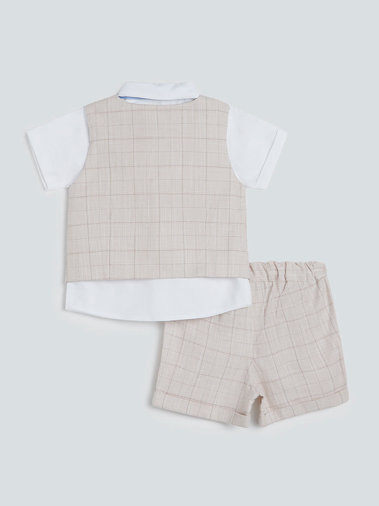 HOP Baby Oat Shirt, Waistcoat and Shorts Set