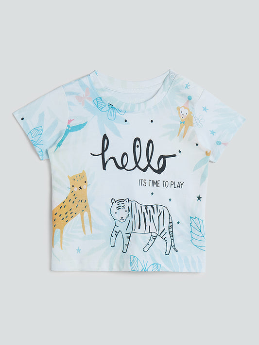 HOP Baby Multicolour Animal-Themed T-Shirt