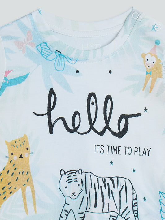 HOP Baby Multicolour Animal-Themed T-Shirt