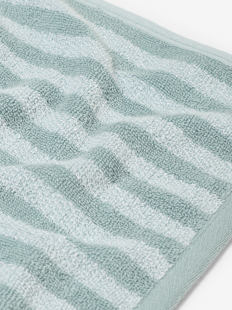 Westside Home Aqua Stripe Bath Towel