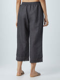 Zuba Charcoal Scalloped Pattern Palazzos