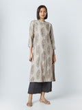 Zuba Charcoal Scalloped Pattern Palazzos