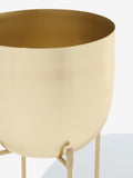 Westside Home Gold Satin Short Planter