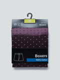 WES Lounge Purple Relaxed-Fit Boxers Pack Of Two