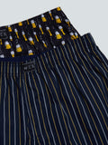 WES Lounge Navy Relaxed-Fit Boxers Pack Of Two
