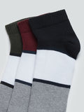 WES Lounge Grey Trainer Socks Pack Of Three