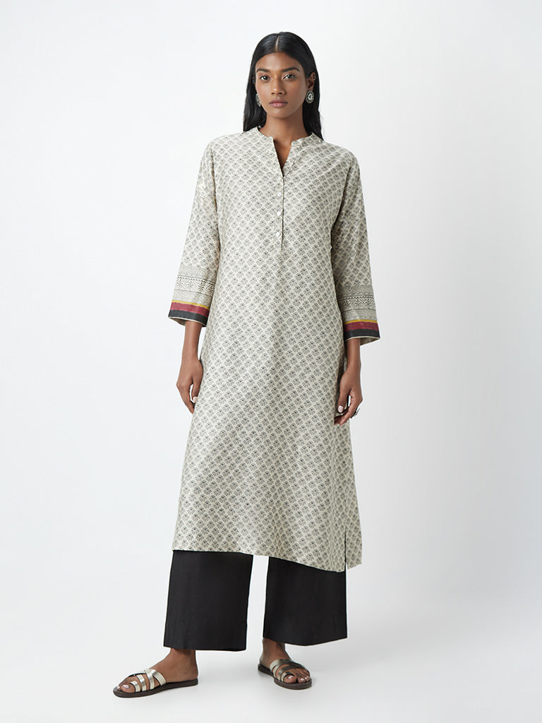 Buy Zuba by Westside Off White Solid Shirt Style Kurta online  Looksgudin