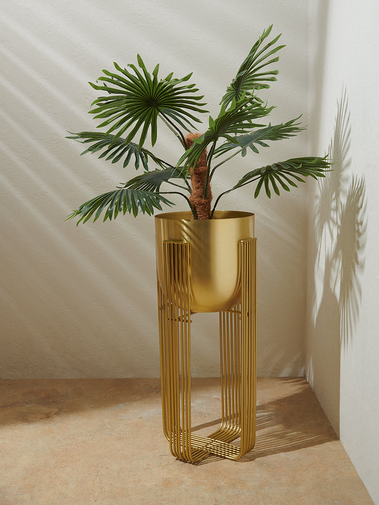 Westside Home Gold Planter with Tall Stand