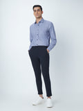 WES Formals Grey Striped Relaxed-Fit Shirt