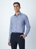 WES Formals Grey Striped Relaxed-Fit Shirt