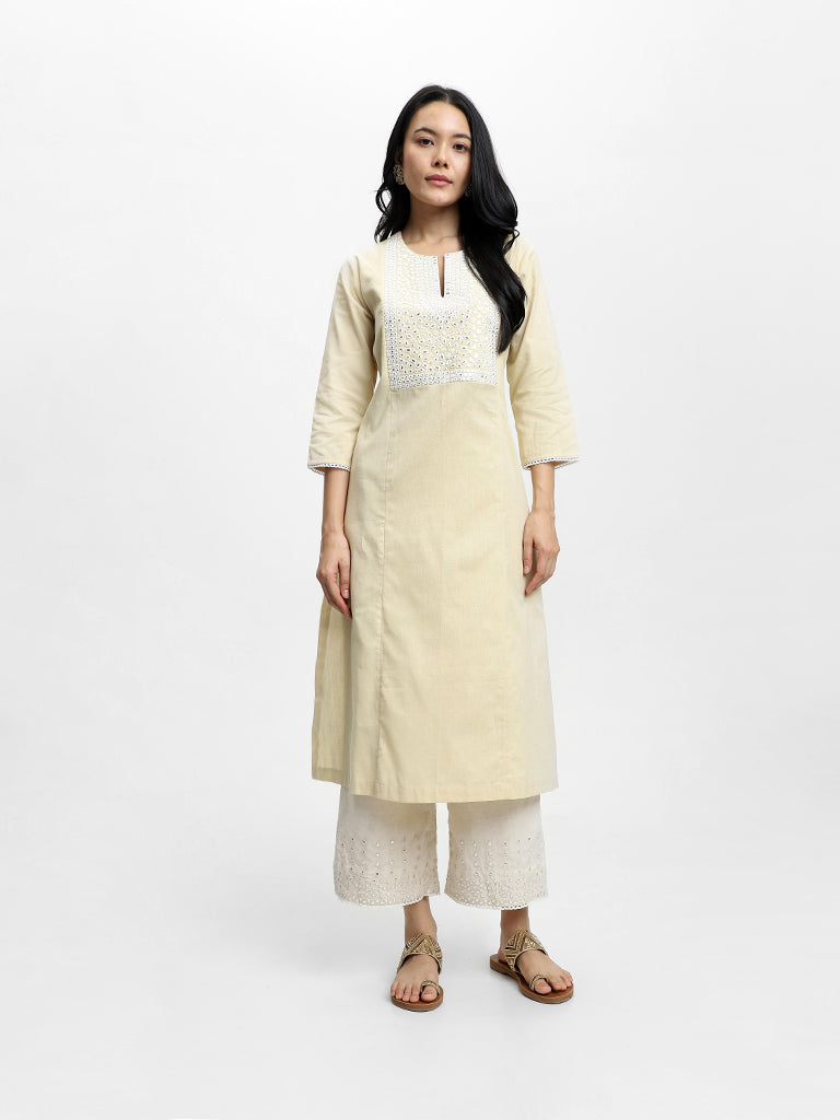 Utsa by Westside Yellow Stripe Print ALine Kurta Price in India Full  Specifications  Offers  DTashioncom
