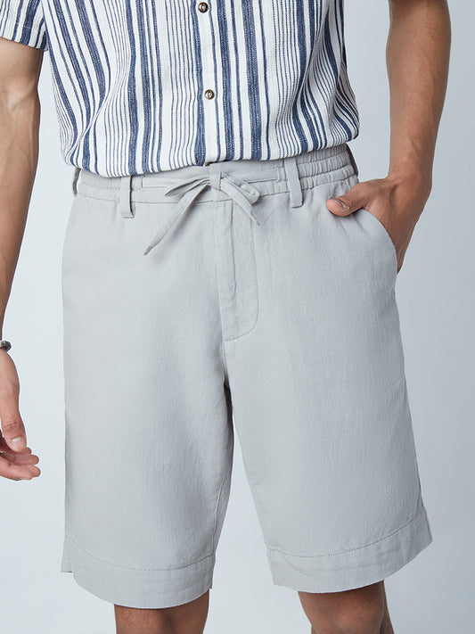 ETA Light Grey Slim-Fit Shorts