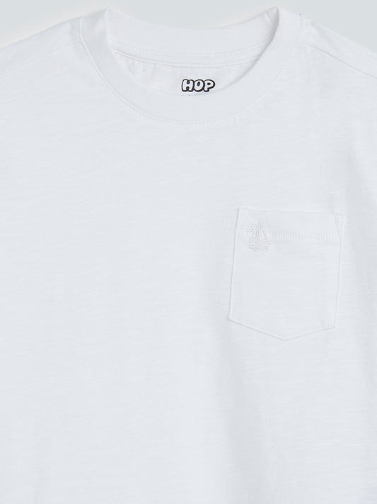 HOP Kids White Melange T-Shirt