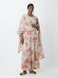 Zuba Multicolour Floral Print Anarkali
