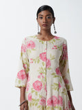 Zuba Multicolour Floral Print Anarkali