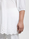 Diza Embroidered White Kurta