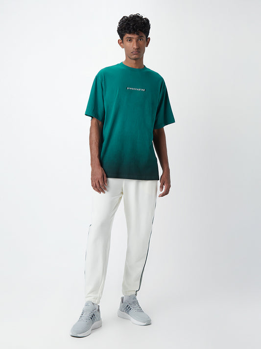 Studiofit Teal Ombre Relaxed-Fit T-Shirt