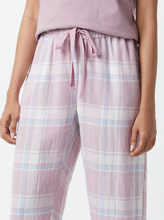 Wunderlove Mauve Checkered Pyjamas