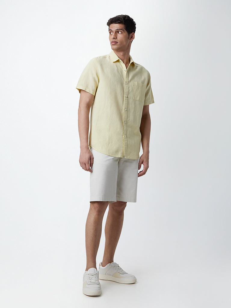 White Shirt And Khaki Shorts