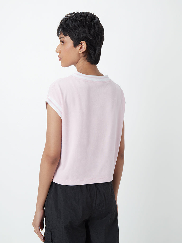 Studiofit Blush Pink Text Design TShirt