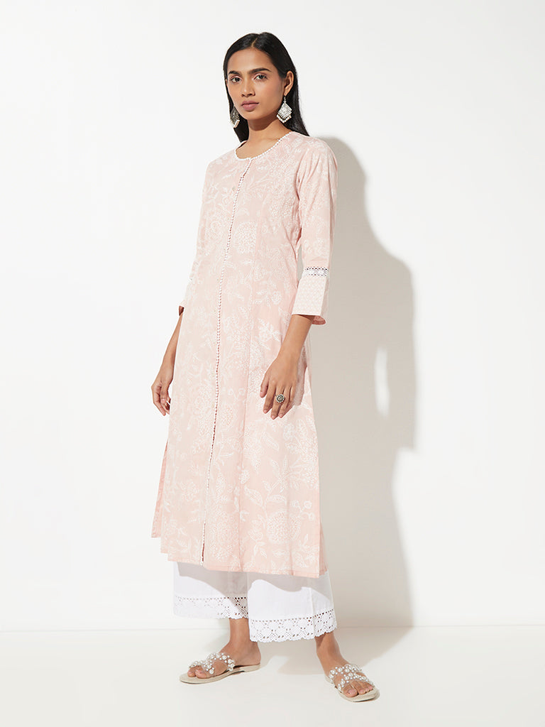 Buy KASHISH Kurti for Women Cotton Heavy Melange Kurti with Handwork Touch  for Casual Ladies Soft and Smooth Fabric KurtiLadies Cotton Kurti Blue  Large at Amazonin