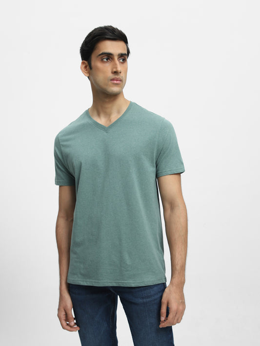 WES Casuals Sage Melange Slim-Fit T-Shirt