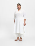 Diza Cut Work White Kurta