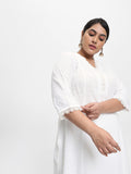 Diza Cut Work White Kurta