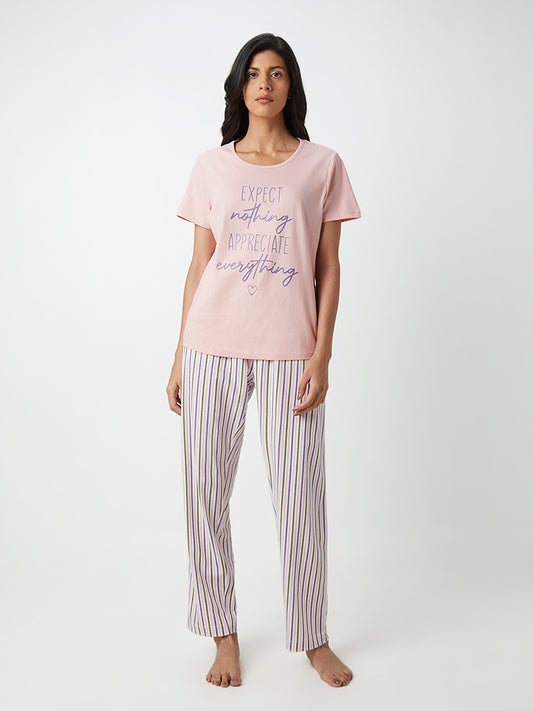 Wunderlove Multicolour Stripe Print Pyjamas