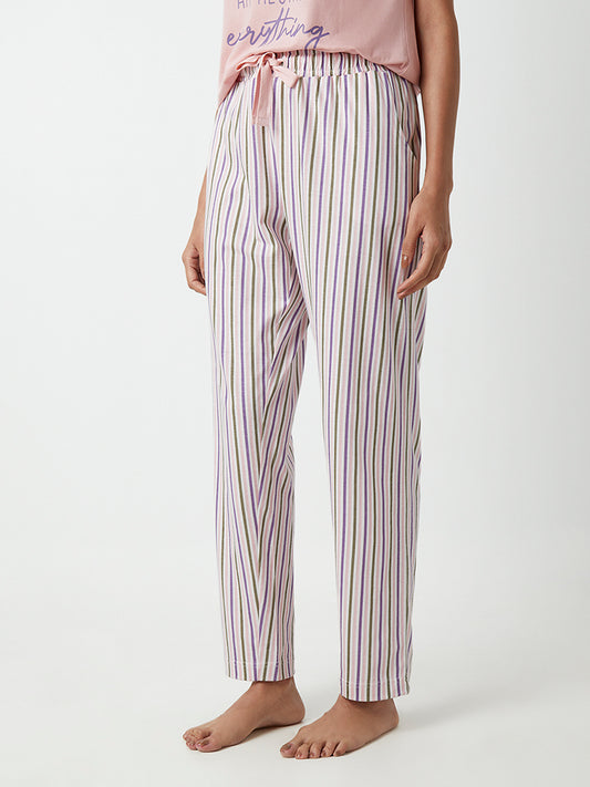 Wunderlove Multicolour Stripe Print Pyjamas
