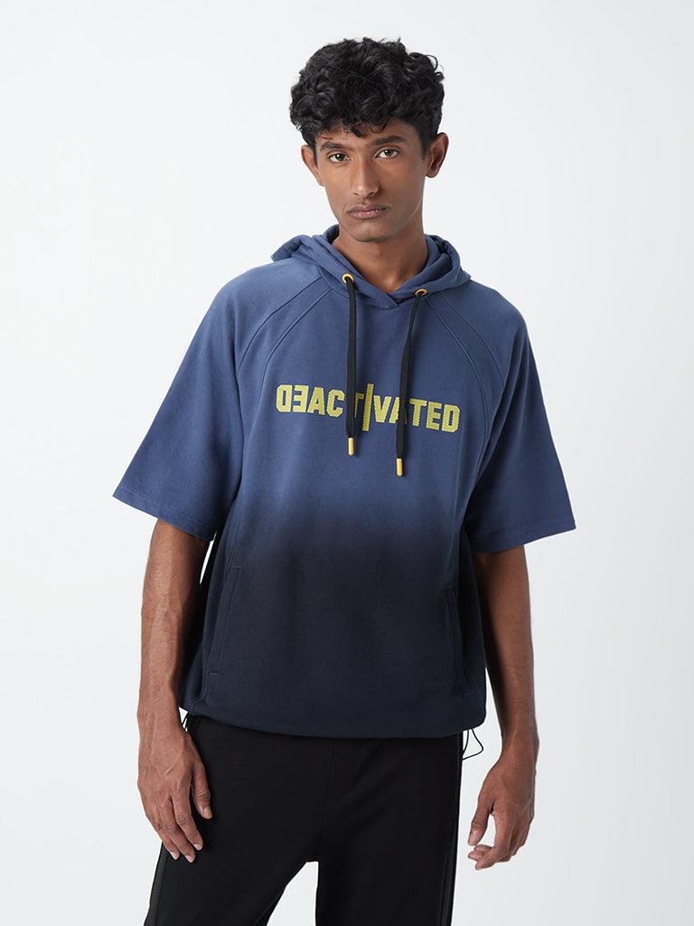 Shop Studiofit Indigo Ombre Relaxed-Fit Sweatshirt Online – Westside