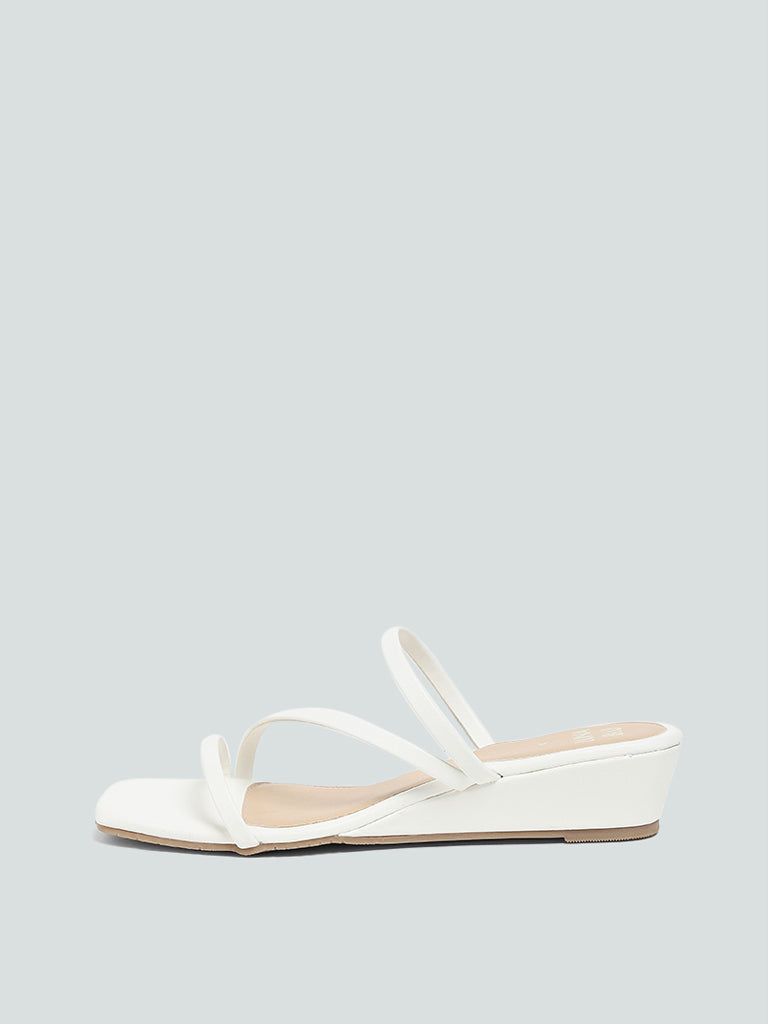 LUNA BLU White Wedge heel Sandals